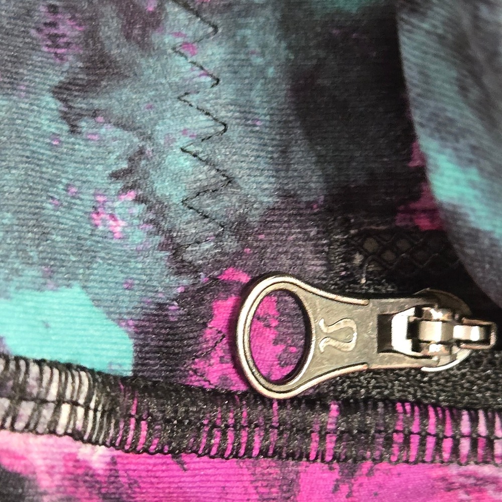 Lululemon Inspire Tight Abstract Floral Mesh Panel Leggings Zipper Pockets 6 - Picture 11 of 15